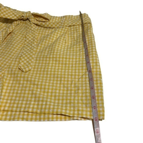 NWOT Seersucker Yellow White Gingham Shorts New - Picture 7 of 9